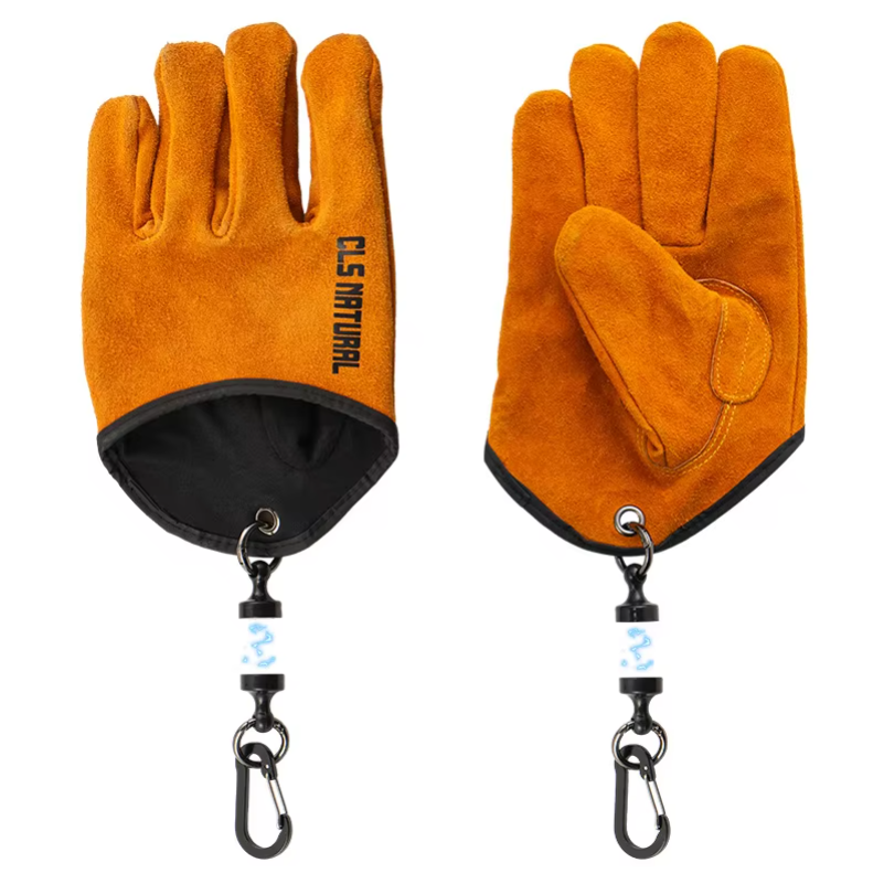 Fishing Gloves - Heat Resistant BBQ Gloves, Cowhide Leather