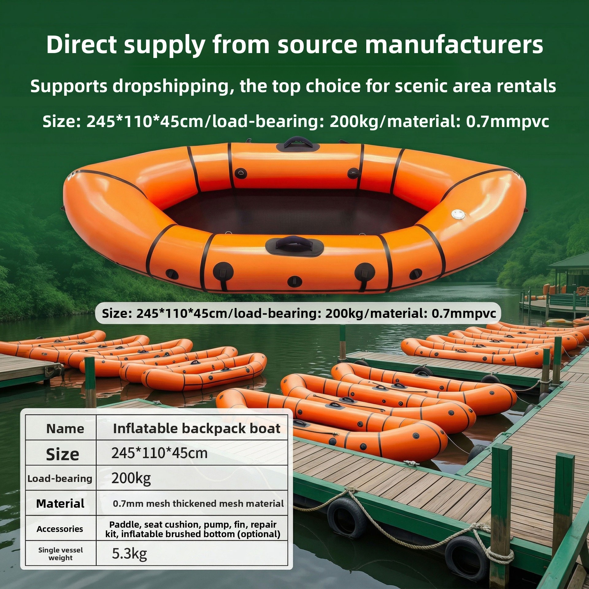 Inflatable Backpack Boat Singl - Fishing Backpack avis et prix