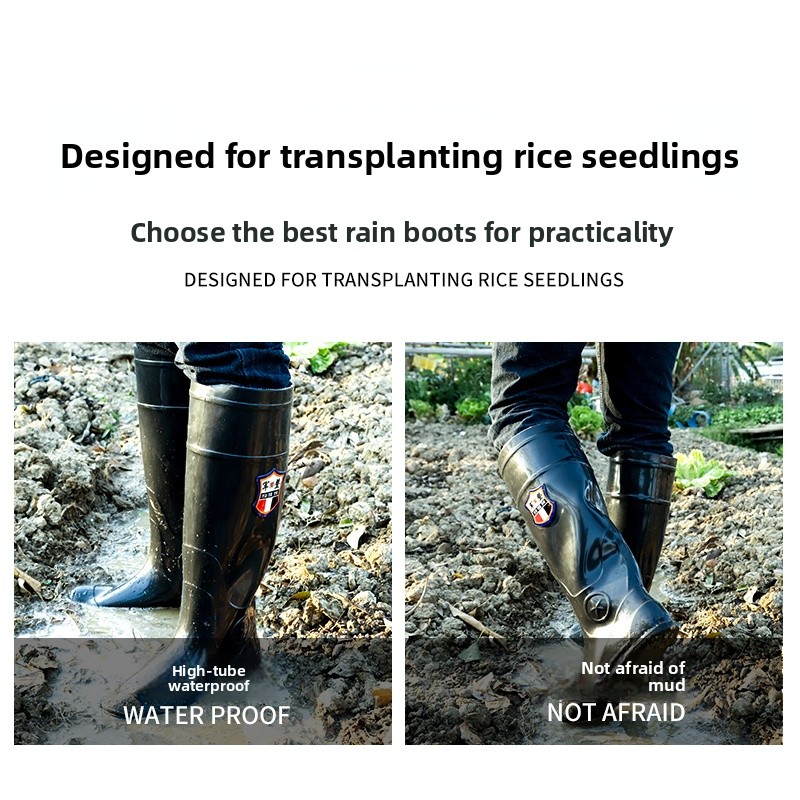 Comfortable High-Tube Rain Boo - Fishing Boots avis et prix
