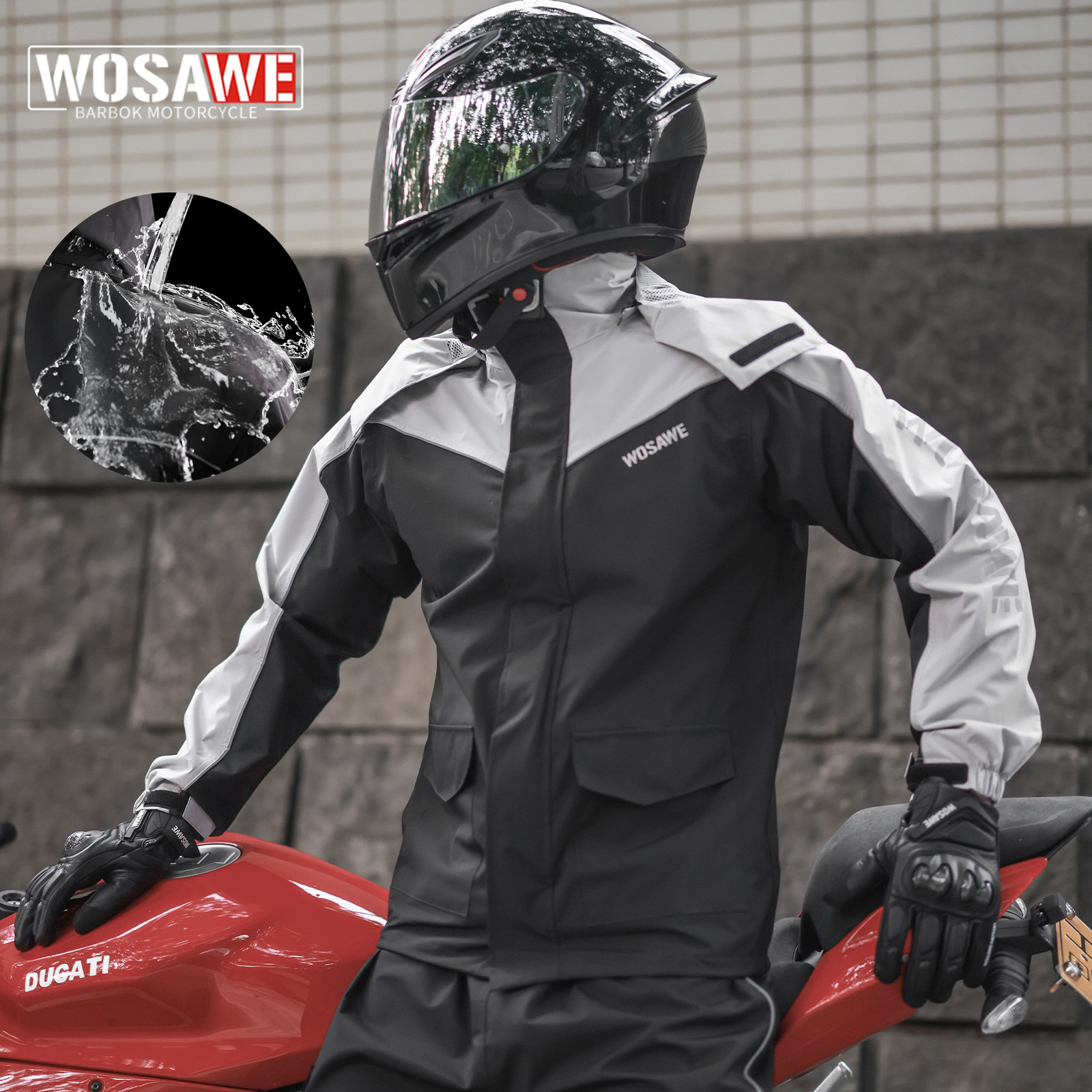 WOSAWE Motorcycle Raincoat Men - Fishing Rain Suit avis et prix