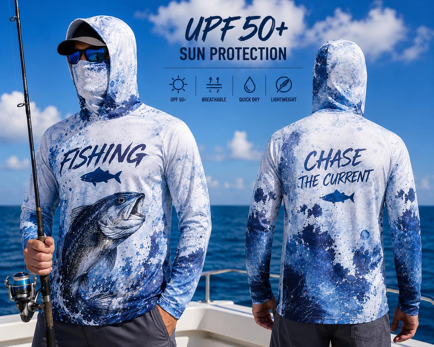 Fishing Hoodie Shirt Men Long  - Fishing Hoodie avis et prix