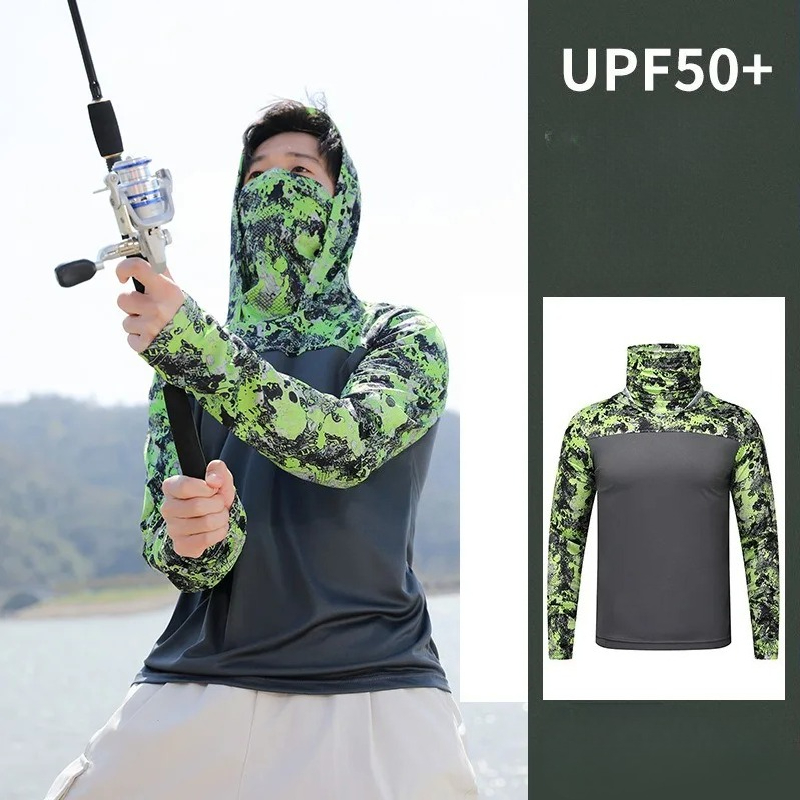 Fishing Shirt Hooded Men Sunsc - Fishing Hoodie avis et prix