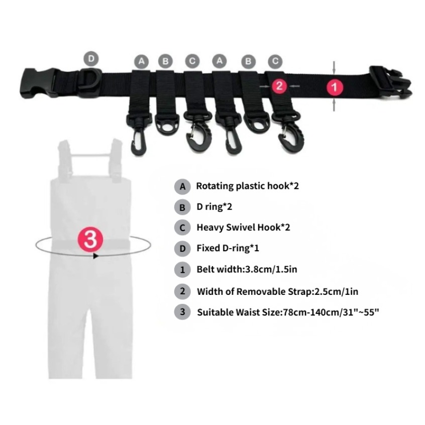 1Pcs Adjustable Wading Belts F - Fishing Belt avis et prix