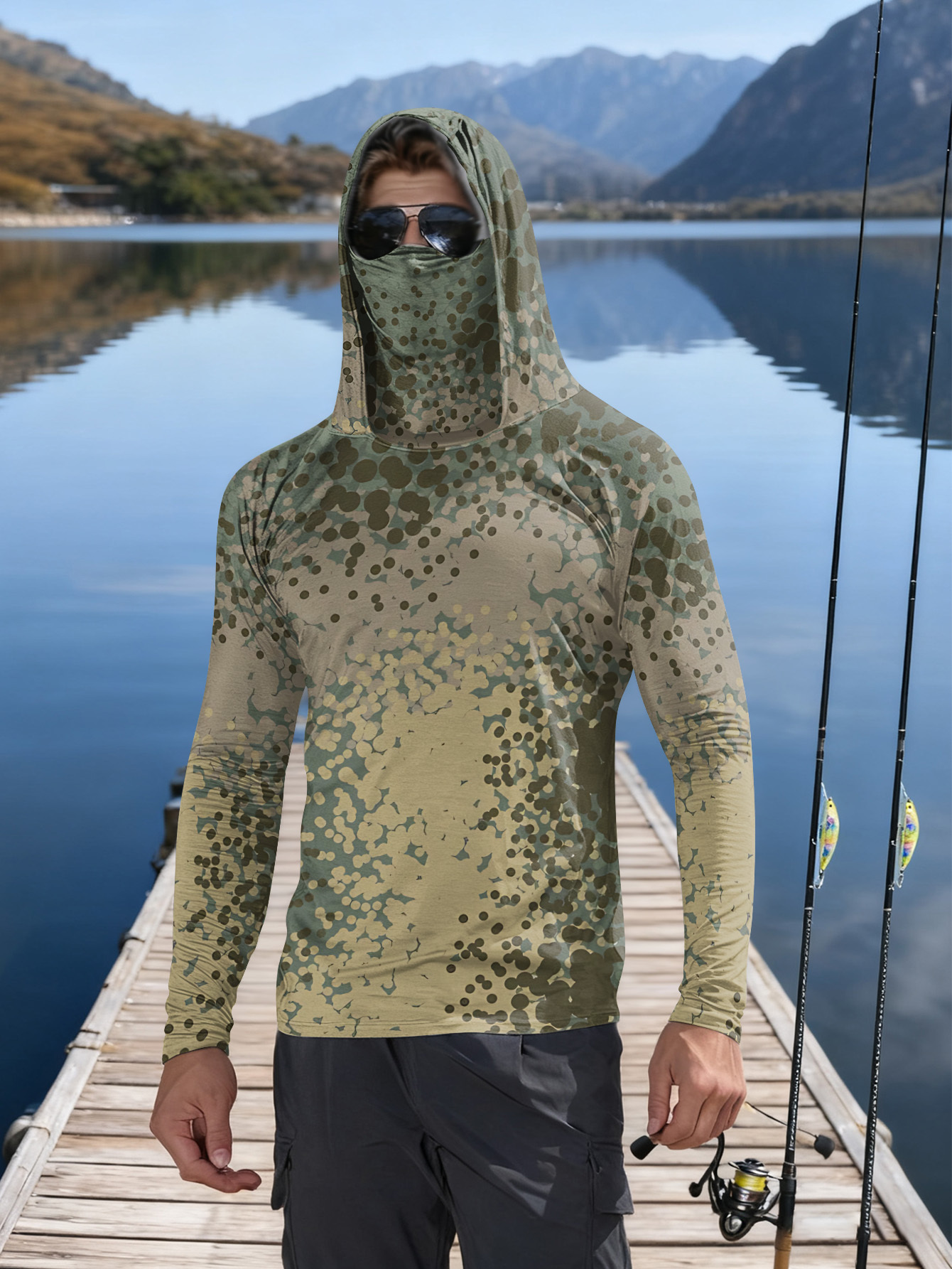 Men's Fishing Hooded Long-Slee - Fishing Shirt Uv Protection avis et prix