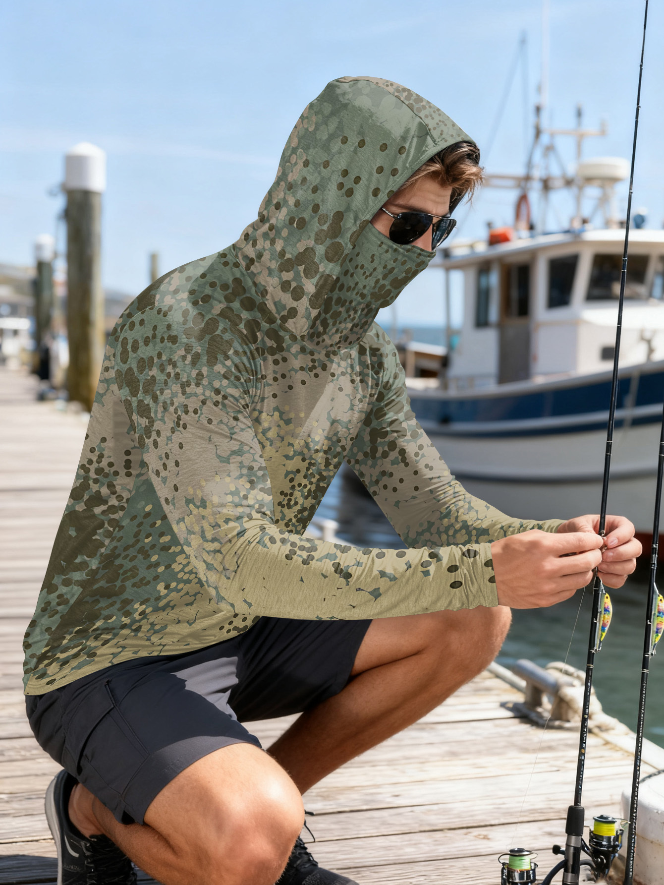 Men's Fishing Hooded Long-Slee - Fishing Shirt Uv Protection avis et prix