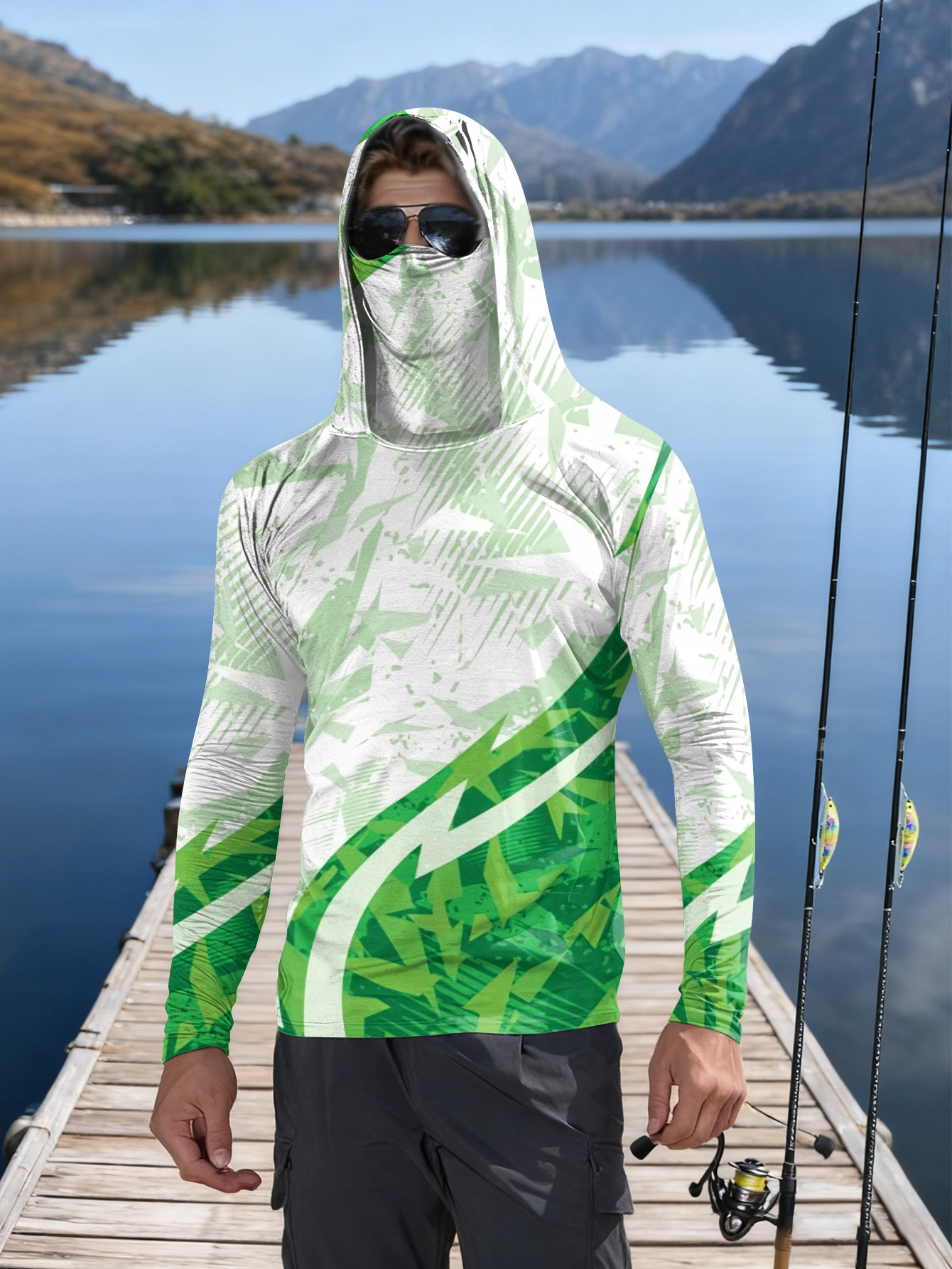 Men's Fishing Hooded Long-Slee - Fishing Shirt Uv Protection avis et prix