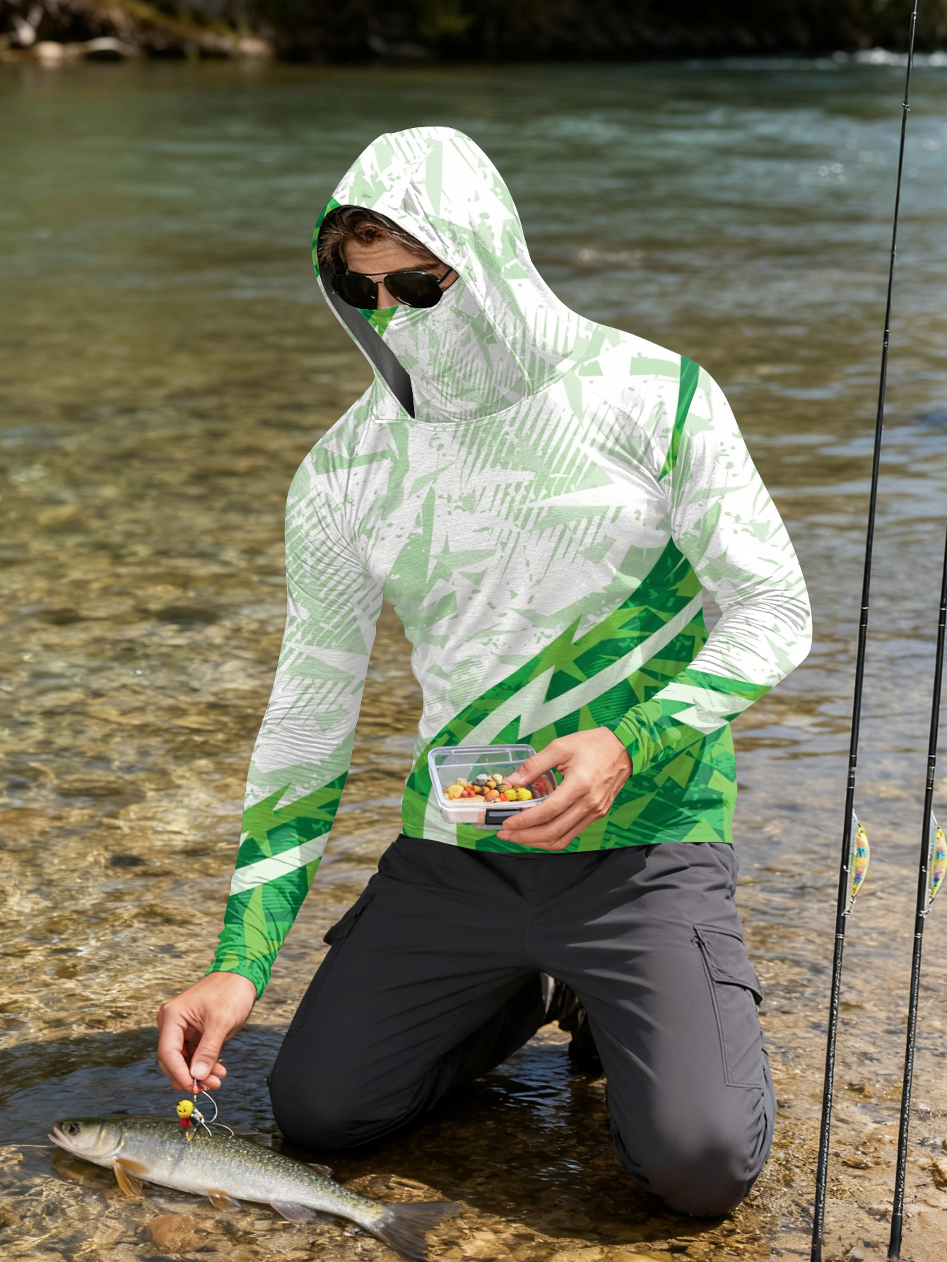 Men's Fishing Hooded Long-Slee - Fishing Shirt Uv Protection avis et prix