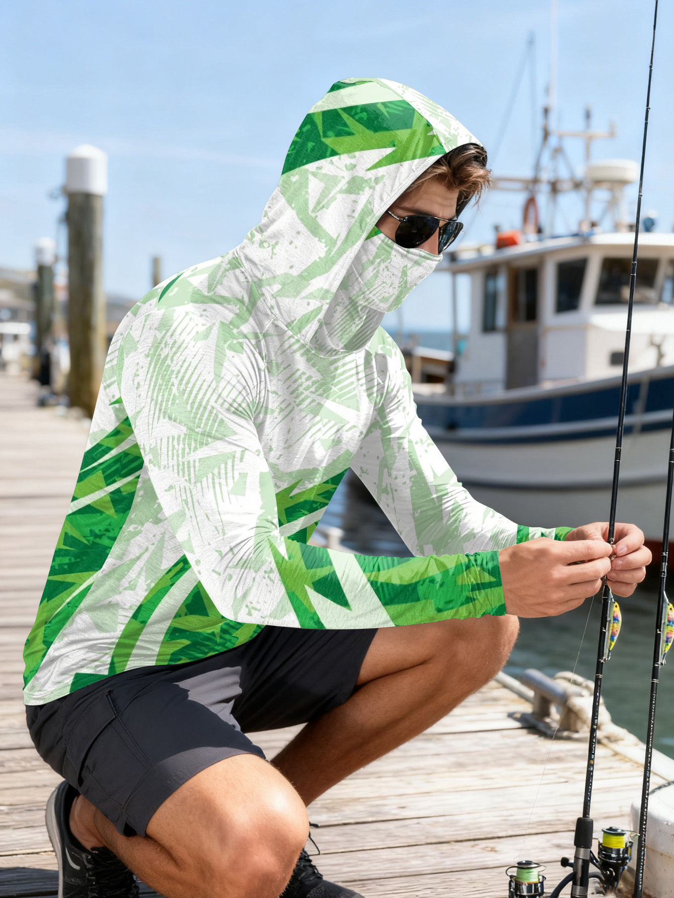 Men's Fishing Hooded Long-Slee - Fishing Shirt Uv Protection avis et prix