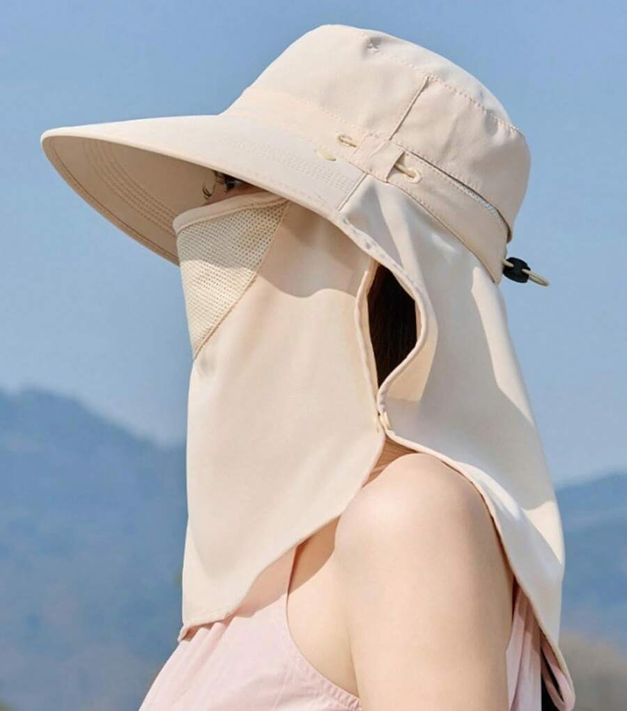 Women Wide Brim Sun Hat With F - Fishing Mask Sun Protection avis et prix