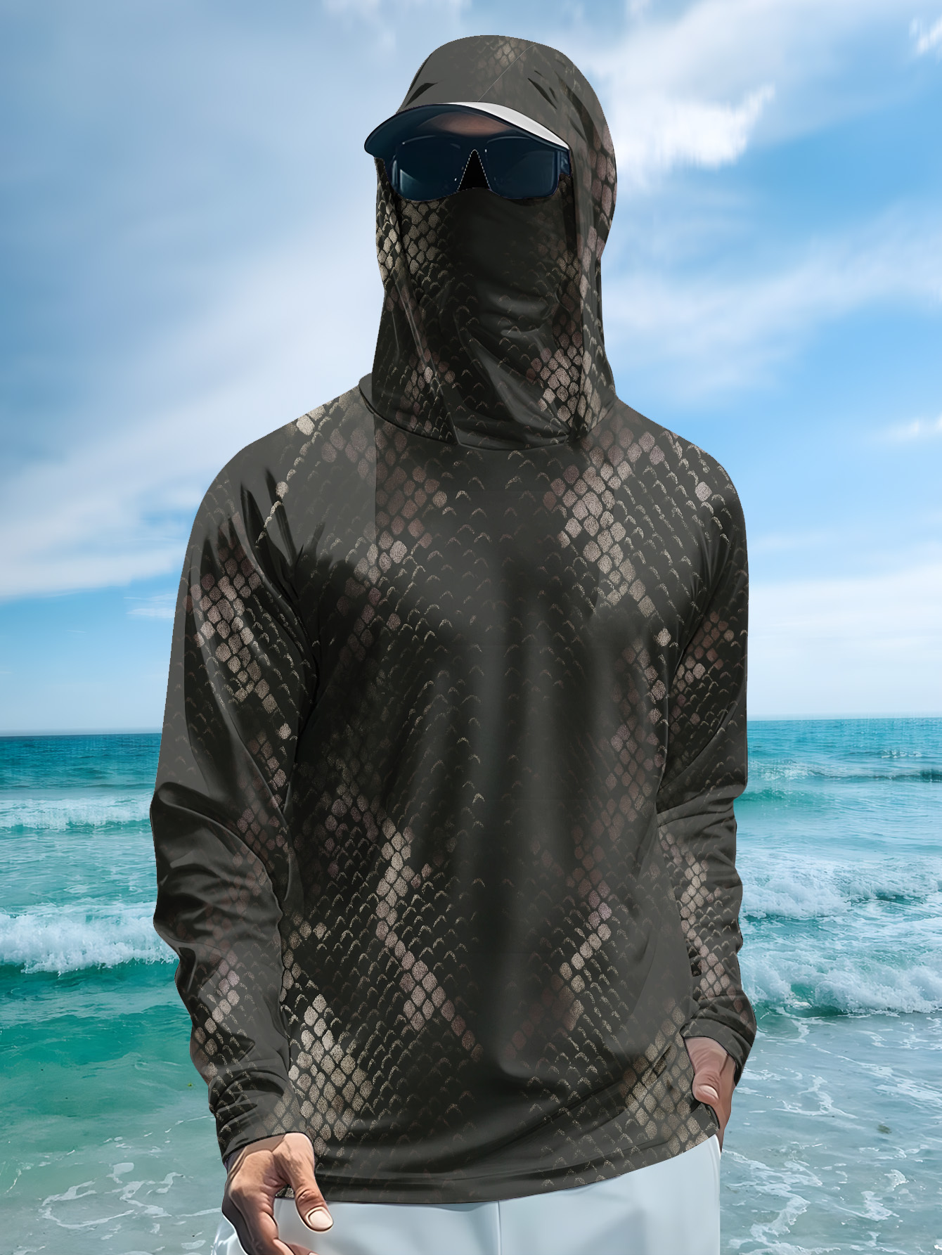 Men's Fishing Hooded Long-Slee - Fishing Shirt Uv Protection avis et prix