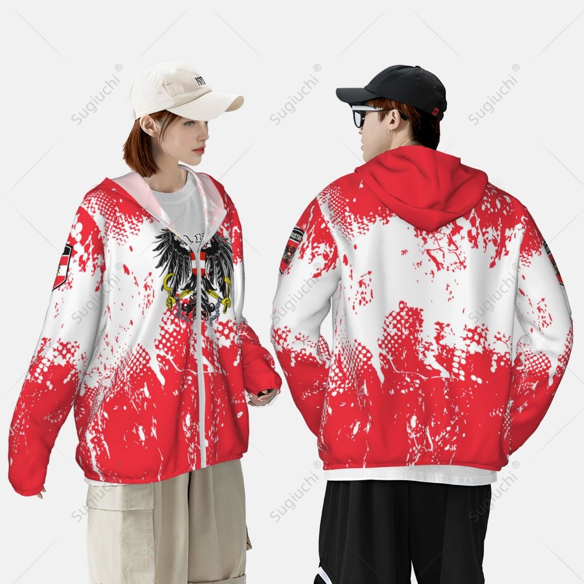 Austria Flag Sun Protection Ho - Fishing Hoodie avis et prix