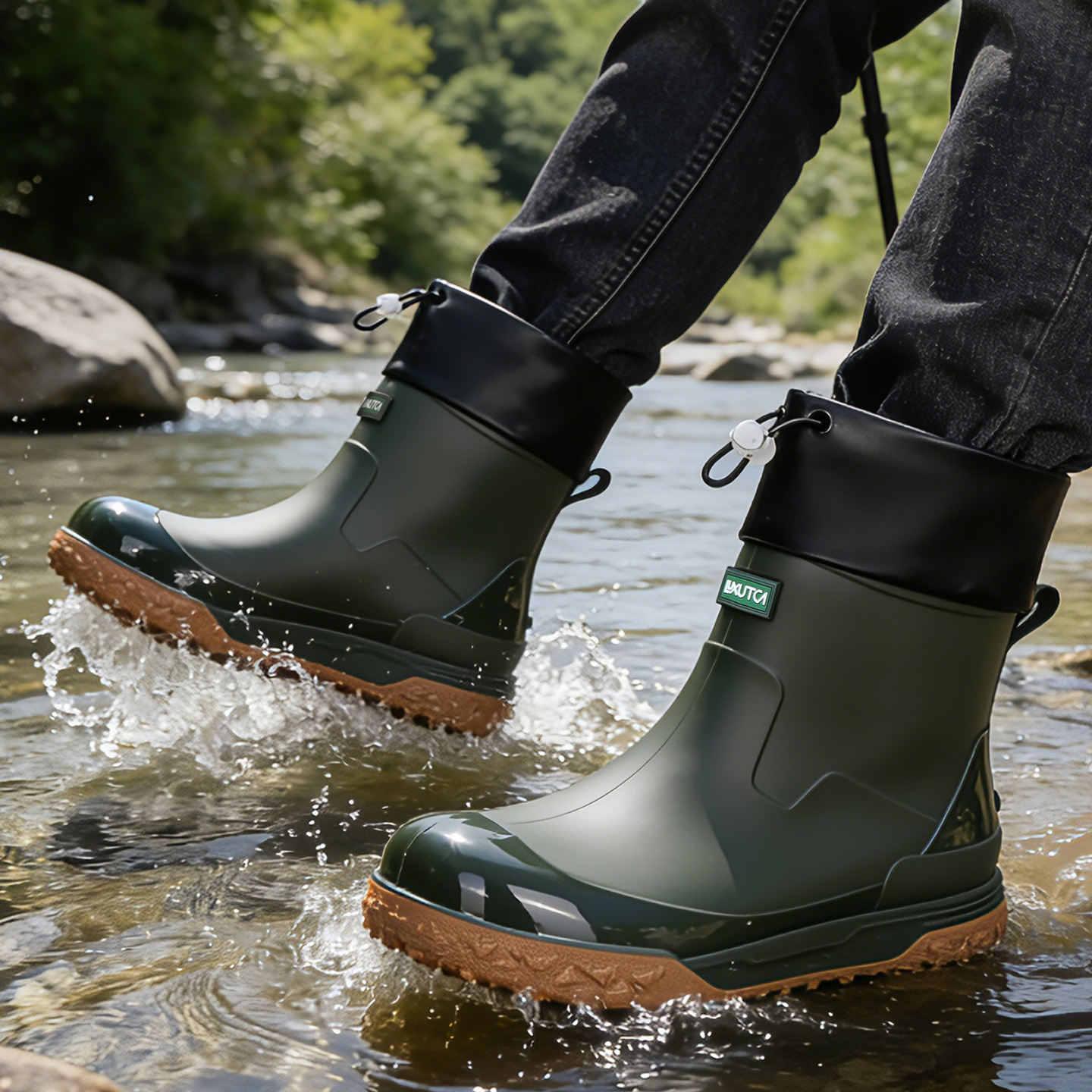 Men's Drawstring Short Rain Bo - Fishing Boots avis et prix