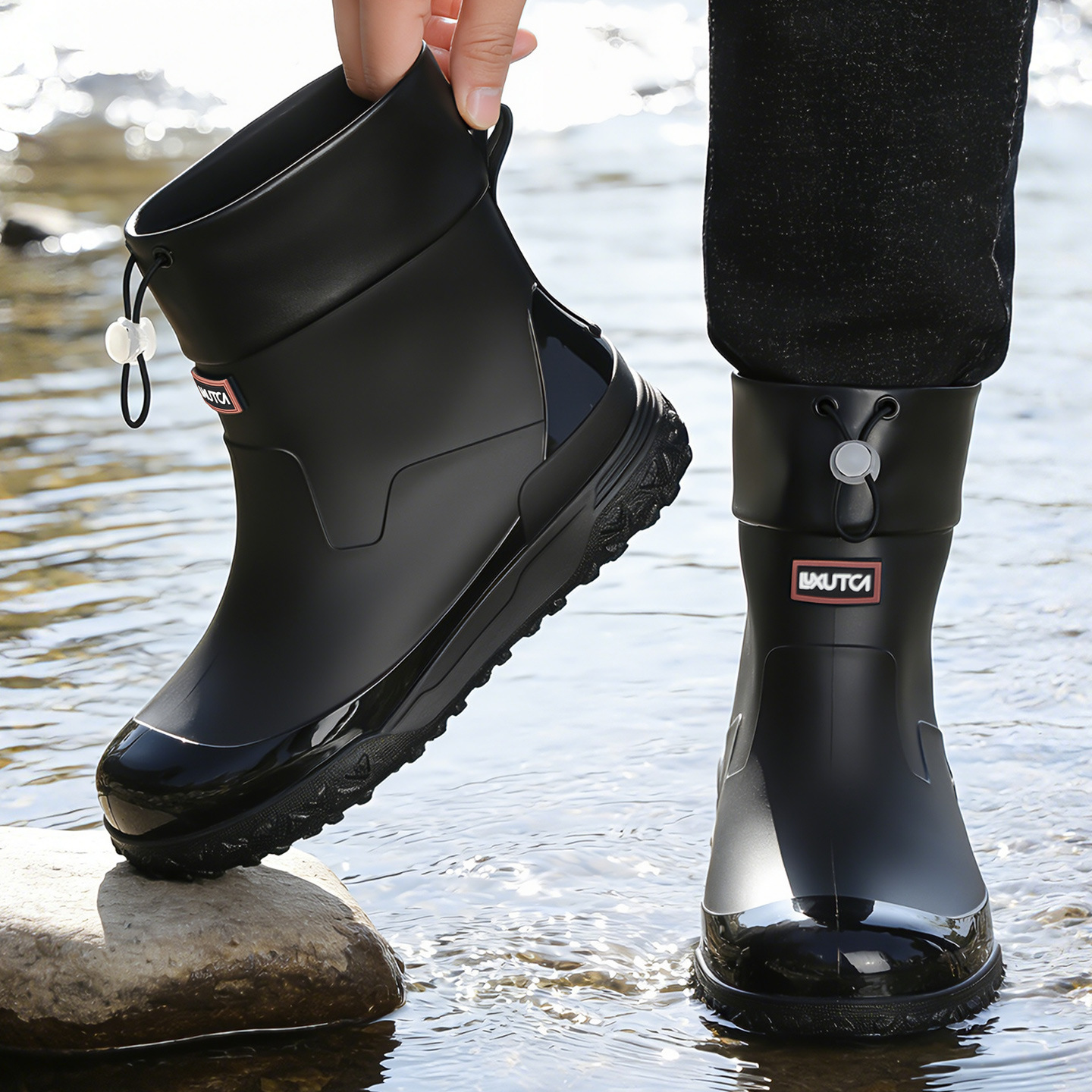 Men's Drawstring Short Rain Bo - Fishing Boots avis et prix