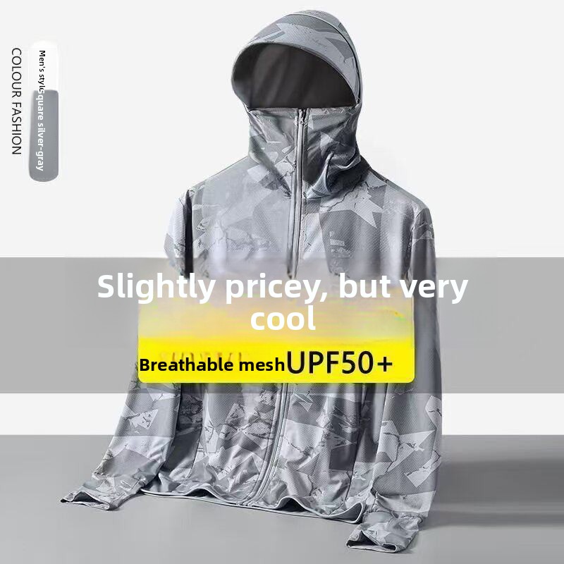 Men's Summer Thin Ice Silk Cam - Fishing Hoodie avis et prix
