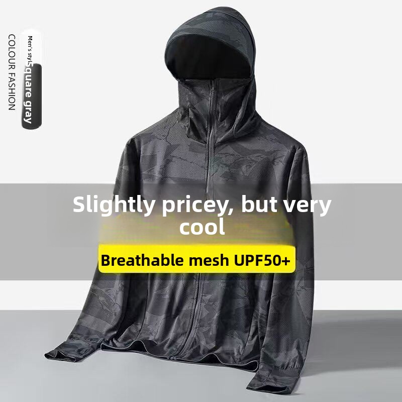 Men's Summer Thin Ice Silk Cam - Fishing Hoodie avis et prix