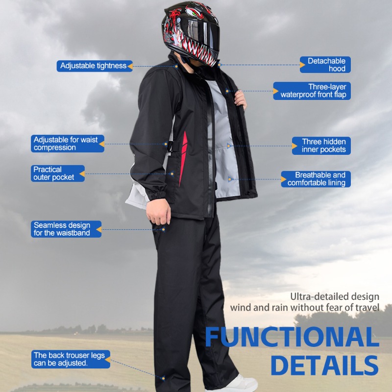 Motorcycle Raincoat Suit Men U - Fishing Jacket Waterproof avis et prix