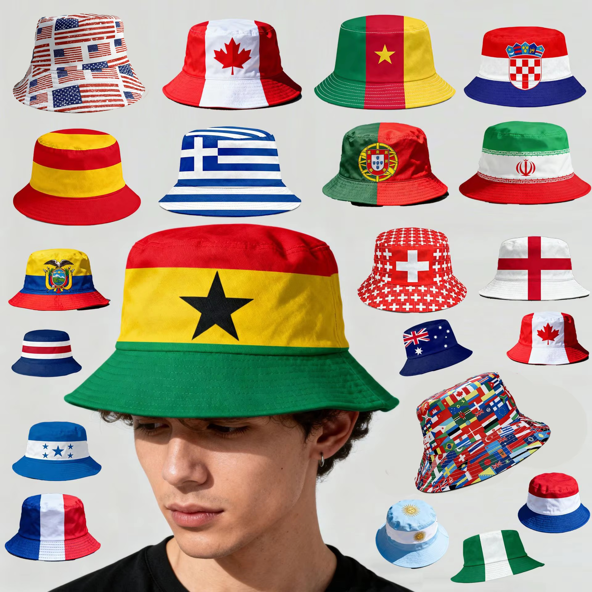 26 Countries National Flag Buc - Fishing Hat avis et prix