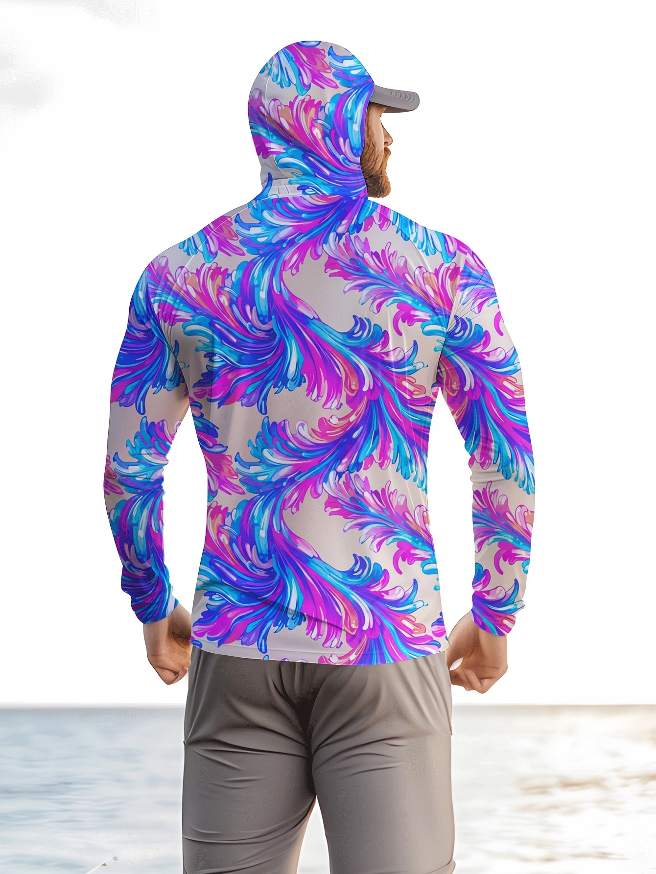 Men Hood Fishing Shirt long sl - Fishing Shirt Uv Protection avis et prix
