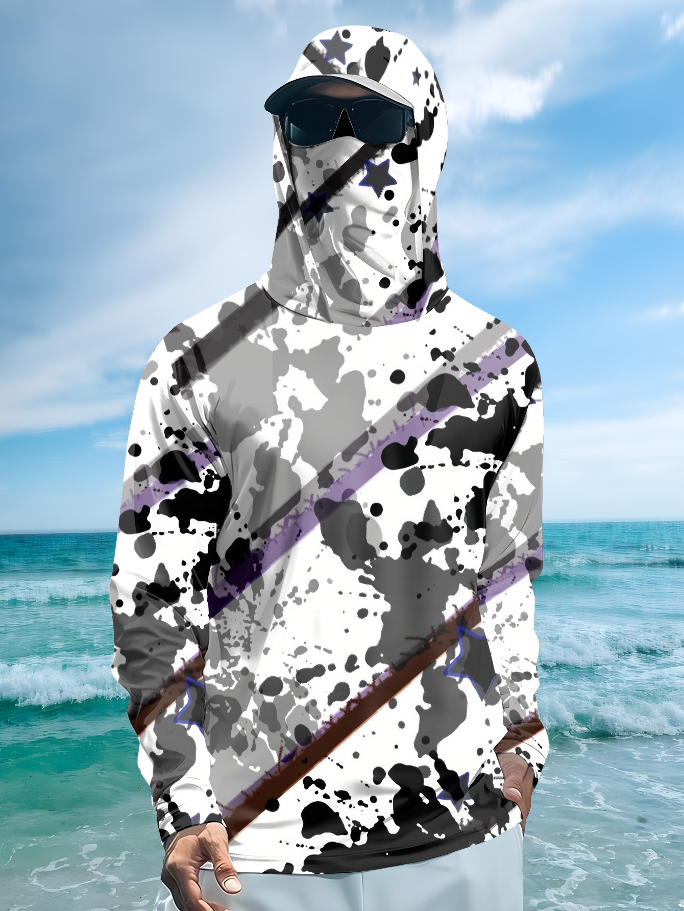 Men Hood Fishing Shirt long sl - Fishing Shirt Uv Protection avis et prix